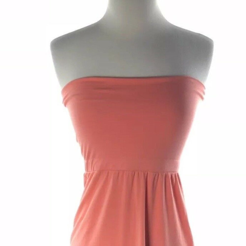 Splendid Strapless Maxi Dress in Coral